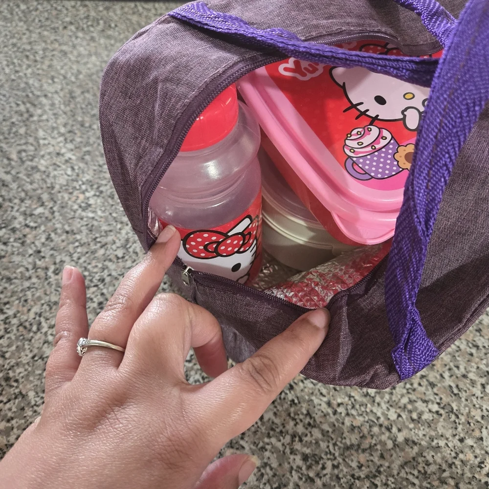 Purple Insulated Lunch Bag